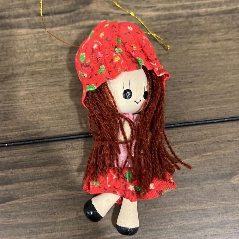 Lot of 6 vintage girl Christmas ornaments